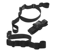 SECFOU 3pcs Chair Straps Harness Straps for Sturdy Polyester High Chair Safety Belt with Secure Inner Ring Design Black for Restaurant on The Go Use