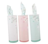 SECFOU 3pcs Cute Stylish Printed Car Tissue Cylinder with Round Holder Portable Travel Tissues for Car Home Office Convenient Storage for All Occasions