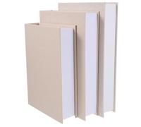 SECFOU 3pcs Fake Books Linen Decorative Box Set with High Realism Vintage Book Storage Box for Bookshelf and Office Multi-functional