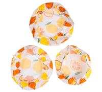 SECFOU 3pcs Food Preservation Cloths Cotton Bowl Covers with Elastic Stretchy Lids Fits Containers Keeps Food Fresh for Storage and Freezer Use