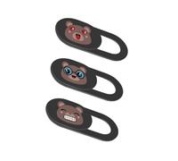 SECFOU 3PCS Orange Cartoon Phone Camera Covers, Computer Tablet Privacy Protectors Strong Adhesive, Compatible Webcam Lens Shields for Enhanced Security