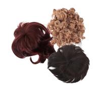 SECFOU 3pcs Porch Goose Wigs Set for Yard and Easter Decor, High Temperature Wire Braids with Elastic Band, Interactive Outdoor Decorating and Transform Garden Goose Outfits