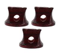 SECFOU 3pcs Red Sandalwood Wooden Erhu Bridges with Hole Bottom round Erhu Accessories for Traditional Chinese Musical Instruments Practical Replacement Parts