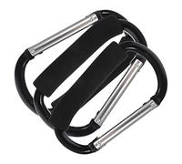 SECFOU 3pcs Stroller Hooks for Hanging Bags Pram Accessories Large Carabiners for Shopping Cart