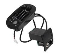 SECFOU 4-band Eq Equalizer Acoustic Guitar Preamp Pickup System with Lcd Screen Sturdy Plastic and Metal Construction Enhanced Resonance Output for Recording and Coffee House Gigs A4t