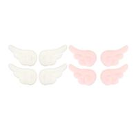 SECFOU 4 Pairs Angel Wings Hair Clips for Little Hair Accessories Plush Material Easy to Clip and Hold White Chic Design for Birthday Photography Random Color