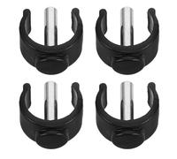 SECFOU 4 Pcs C-Shape Crutch Clamp Buckle Adjustable Non-Slip Handle Clips Wide Compatibility Abs Plastic and Steel for Folding Walking Sticks and Crutches
