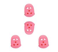 SECFOU 4 Pcs Pink Silicone Guitar Finger Covers for Ukulele and Banjo, Easy to Put and Take, Protect Fingers for Beginners and Guitarists