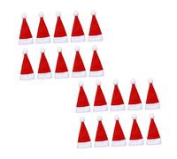 SECFOU 48pcs Mini Christmas Hat Cutlery Covers Set for Knives and Forks, Tableware Decor for Christmas Party Dining Table, Festive Wine Bottle Sleeve Ornaments