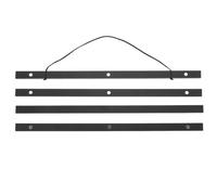 SECFOU 4pcs 21cm Magnetic Wood Poster Hanger Frames Black Wall-mountable Poster Holder for Home Office Display and Advertising Supplies