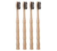 SECFOU 4pcs Bamboo Toothbrushes with Soft Bristles for Effective Oral Cleaning, Safe and Eco-Friendly Manual Toothbrush Set, Suitable for Home and Homestays
