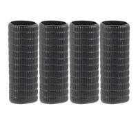 SECFOU 4pcs Bass Violin Bow Grips Rubber Bow Holders Violin Accessories Replacement Sleeves with Sturdy Horsehair Suitable for Orchestral String Instruments