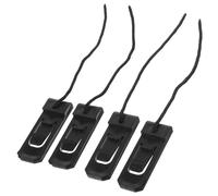 SECFOU 4pcs Black Nylon -type Split Surfboard Fin Clips for Inflatable Surfboards and Surf Bars, Designed to Increase Direction and Stability, for Outdoor Beach Surfing Accessories