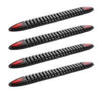 SECFOU 4pcs Black Pvc Car Bumper Protector Strips Front and Rear Anti-collision Guard Scratch-resistant Trim for Suv and Most Cars Exterior Accessories