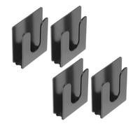 SECFOU 4pcs Car Microphone Holder Metal Black Mic Hanger Clips Gear Mount for Vehicle Home Office Use Radio Microphone