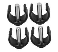 SECFOU 4pcs Commode Chair Replacement Clip Lock for Tube Walker Crutch Safety Rails Locking Clips Cane Holders Medical Crutches