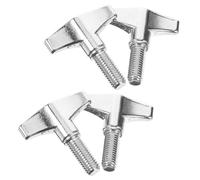 SECFOU 4pcs Cymbal Nuts Drum Wing Screw Metal Adjustable Knobs for Jazz Drum Stand Percussion Instrument Accessories Sturdy Construction