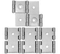 SECFOU 4pcs Double Swing Door Hinges Iron with Firm and Secure Fit, Silver Finish, Hole Distance 25mm, Suitable for Furniture and Screens, Sturdy Dual-Action Spring Hinges