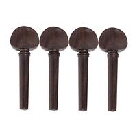 SECFOU 4Pcs Ebony Wood Violin Tuning Pegs Durable String Instrument Accessories with Pre Drilled for Easy Assembly Replacement for Fiddler Violin Repair and DIY
