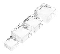 SECFOU 4pcs Glass Eyelash Extension Pallet for Professional Use Lightweight and Neat Crystal Eyelashes Gasket for Beauty Salons and Cosmetology Schools