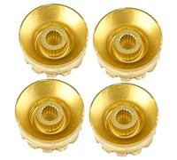 SECFOU 4pcs Guitar Volume Knobs White Letters Electric Bass Guitar Volume Control Knob Accessories for Diy Modification