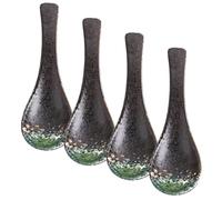 SECFOU 4pcs Japanese Ceramic Soup Spoons Small Ramen Serving Spoons Green Porcelain Kitchen Flatware for Home and Restaurant Use