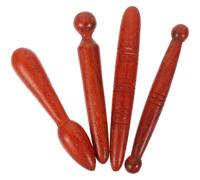 SECFOU 4pcs Massage Sticks Manual Acupressure Tool for Foot Hand Body Relaxation Stimulates Pressure Points Thai Traditional Therapy Home Travel Spa Use