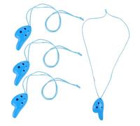 SECFOU 4pcs Mini Ocarina Plastic Ocarina Musical Instrument for Boys and Girls to Play As Traditional Instrument
