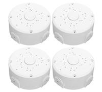 SECFOU 4pcs Outdoor Security Camera Junction Box Cord Cover Cable Wiring Hide Box with Power Cord Protector for Wall Ceiling Mount Surveillance Accessories