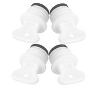 SECFOU 4pcs Safety Stopper Rubber Cap for Hot Water Bottle, Leakproof Sealing, Versatile Compatibility, Portable Design, White Colour for Home and Office Use