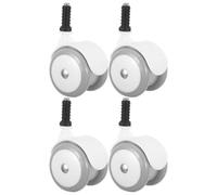 SECFOU 4pcs Silent Swivel Stroller Wheels Casters for Walker Trolley Easy Install Removable Non-Marking Grey