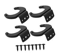 SECFOU 4pcs Silicone Microphone Hook Wall Mount Set with Metal Clamp, Microphone Stand Holder for Wireless Mic, Suitable for Studio and Live Streaming Use