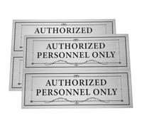 SECFOU 4pcs Staff Only Sign Stickers Pvc Material Bold and Visible Resists Fading Minimalist Style Self Adhesive Door Plate for Office Workplace Public Areas