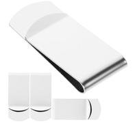 SECFOU 4pcs Stainless Steel Money Clips Lightweight Metal Bill Clip Silver Small Money Storage Clamp Fits in Pocket for Everyday Use