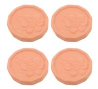 SECFOU 4pcs Terracotta Bread Warmer Set for Sourdough and Tortillas with Natural Breathability and Moisture Absorption round Stoneware Food Warmer for Party Table