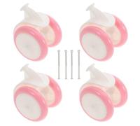 SECFOU 4pcs Toddler Walker Replacement Wheels Kit Universal Push Wheel Accessories with Pink Screws for Baby Walker Suitable for Boys and Girls