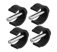 SECFOU 4pcs Toilet Chair Replacement Clamp Lock C-Shape Latch Clips Adjustable Non-Slip Rubber Tips for Bathroom Benches and Shower Chairs Tube