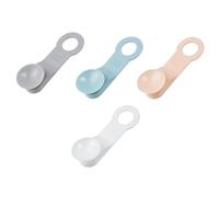 SECFOU 4pcs Toilet Lid Handle Suction-Cup Rubber Toilet Lid Lifter Flexible No Glue Design White Gray Creative Bathroom Use Household Seat Handles