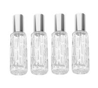 SECFOU 4pcs Transparent Glass Cocktail Atomizer Spray Bottles Refillable Bitters Syrup Bottles for Home Bars Parties Bartenders with Controlled Fine Mist and Accurate Spray Design