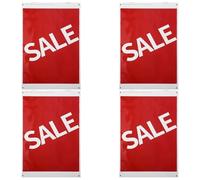 SECFOU 4pcs Waterproof Adhesive Stickers 30x40cm Retail Window Wall Shopping Sign for Seasonal and Store Advertising