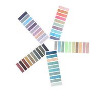 SECFOU 5-pack Semi- Sticky Index Tabs for Reading and Note-taking Writable Page Markers in Colors Portable Highlight Strips for Office and School Supplies