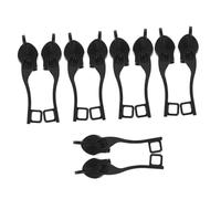 SECFOU 5 Pairs Anti-Theft Locking Zipper Pulls Replacement Clips for Backpacks Luggage Jackets Suitcases Alloy Repair Tabs with Single Lock Black