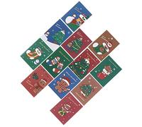 SECFOU 50pcs Christmas Theme Pocket Notebooks with Bright Color Covers Natural Creamed Paper Smooth Writing School Notepad for Students Travel Diary Journal Gift