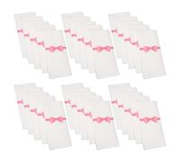 SECFOU 50pcs Deep Pink Disposable Cutlery Pocket Napkins with Bow Tie Print, 40x40cm Decorative Paper Napkins for Restaurant, Hotel, and Family Party Tabletop Decor