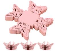SECFOU 50Pcs Pink Wedding Candy Boxes with Butterfly Lace Design, Creative Chocolate Packaging Containers for Party Favors and Birthday Celebrations