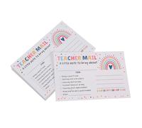 SECFOU 50Pcs Rainbow Happy Mail Motivational Cards for Teachers Classroom Good Behavior Rewards Postcards Positive Reinforcement Cards for Preschool and Elementary School Students