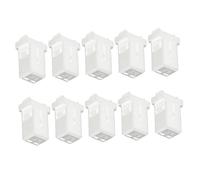 SECFOU 50pcs White Abs Trash Can Buckle Push Button Lock Replacement Catch Latches for Garbage Bins Press Open Trashcan Buckles Easy to Install for Home Office Public Spaces