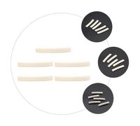 SECFOU 5pcs Curved Bone Guitar Nuts Set 0.63x0.34cm for Electric and Bass Guitars Replacement Accessories Suitable for Repair and Upgrade
