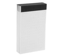 SECFOU 5pcs Mini Dot Grid Self Stick Paper Pad White Sticky Notepad for Office and Backpack Use, Portable Paper Notebooks with Dot Grid Feature for Architects and Students