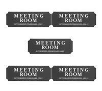 SECFOU 5pcs Office Meeting Room Label Conference Room Sign 9.1x3.2in Waterproof Easy Application Self-adhesive Conference Sign for Home Business Clients and Guests